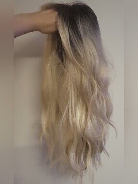 Chelsea Smith Dark Brown Rooted Blonde Monofilament With Curtain Bangs